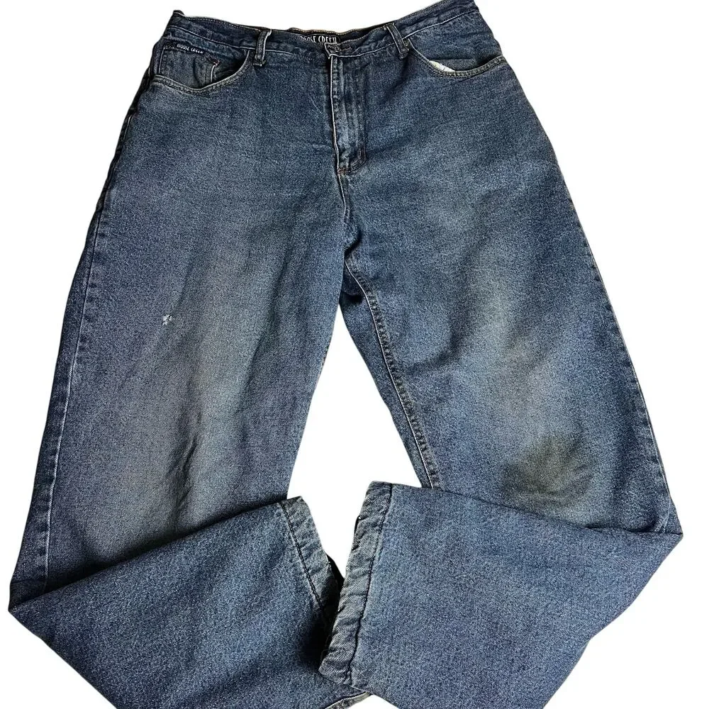 Moose Creek Green fleece lined men’s blue Jeans size 36x33